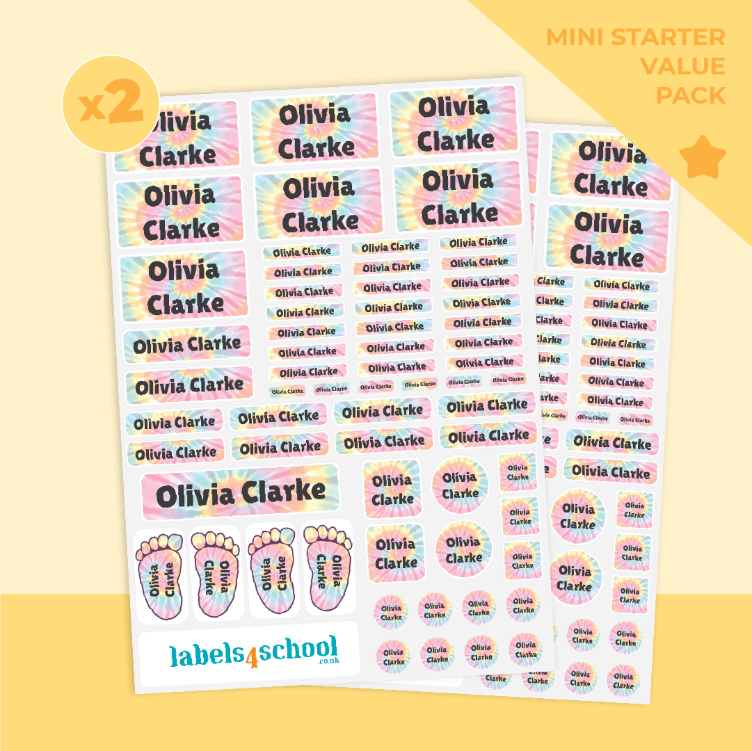 Mini Starter Pack | 128 Personalised Name Labels | Labels4School ...