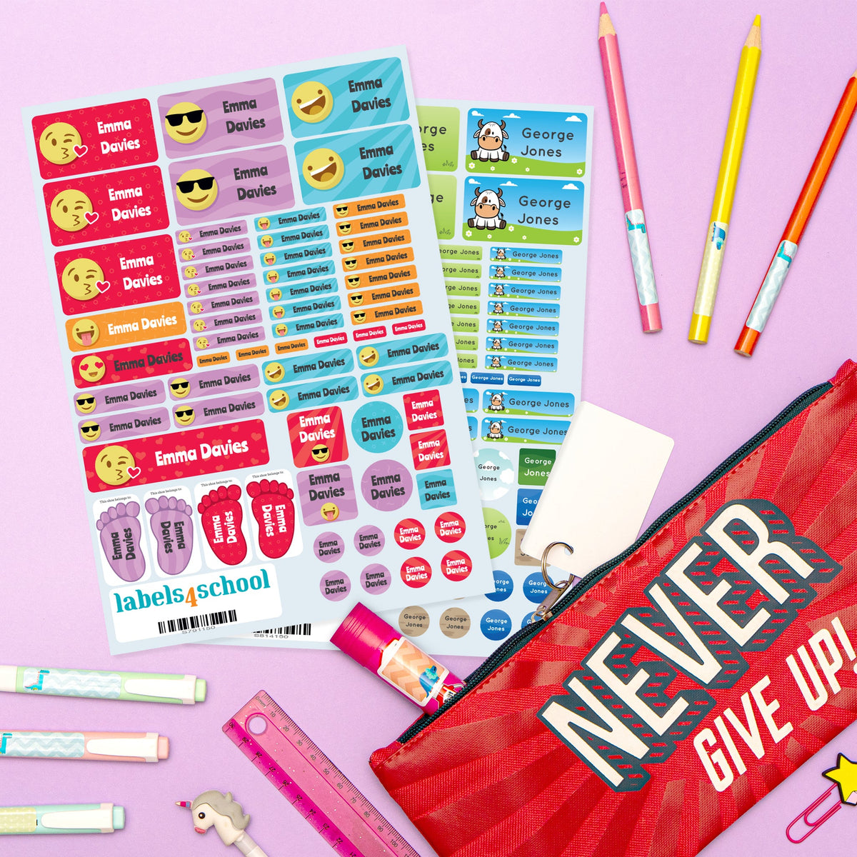 School Starter Pack | 159 Personalised Name Labels | Labels4school ...